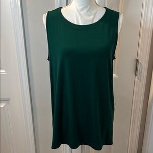 J. Jill Green Sleeveless Relaxed Tank Top Size LP